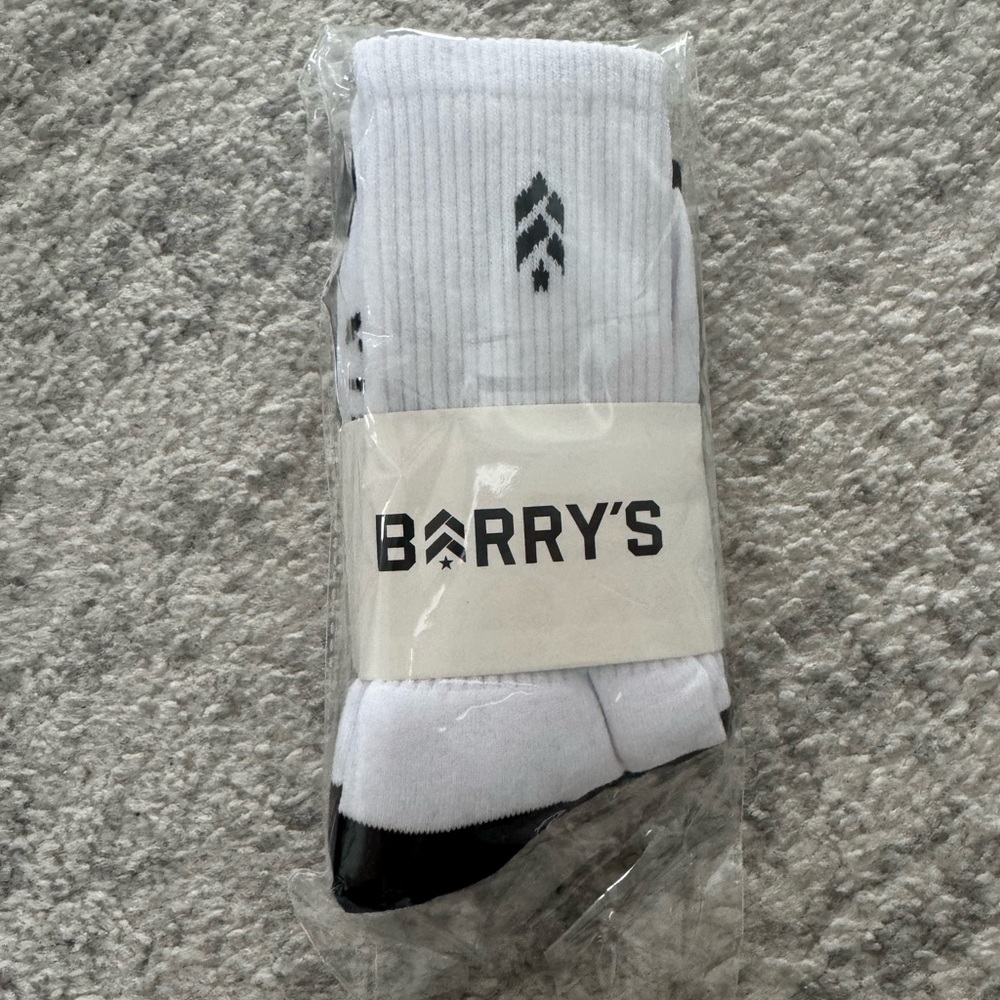 Barry’s Bootcamp White and Black Socks